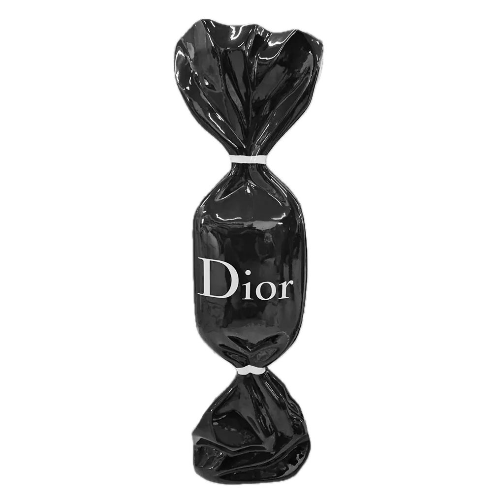 Art Candy Hommage to Dior Zwart Wit 100cm Decoratie Ook Te Personaliseren