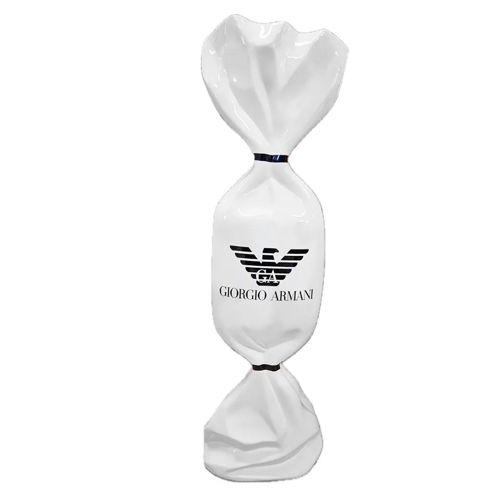 Art Candy Hommage to Georgio Armani Wit 100cm Decoratie Ook Te Personaliseren