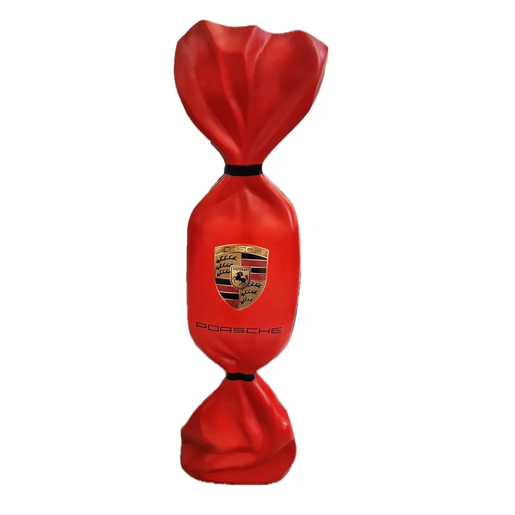 Art Candy Hommage to Porsche Rood 100cm Decoratie Ook Te Personaliseren