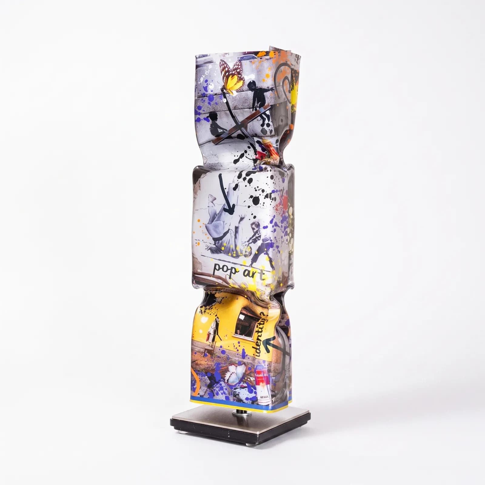 Art Candy Toffee Banksy II Zwart Geel Paars – Ad van Hassel