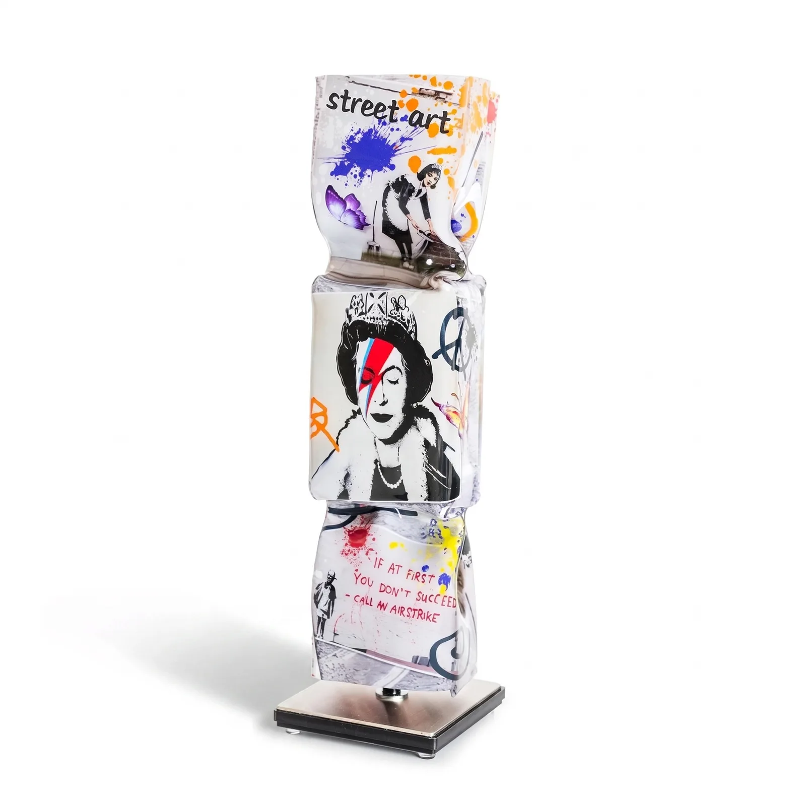 Art Candy Toffee Banksy II Zwart Rood – Ad van Hassel
