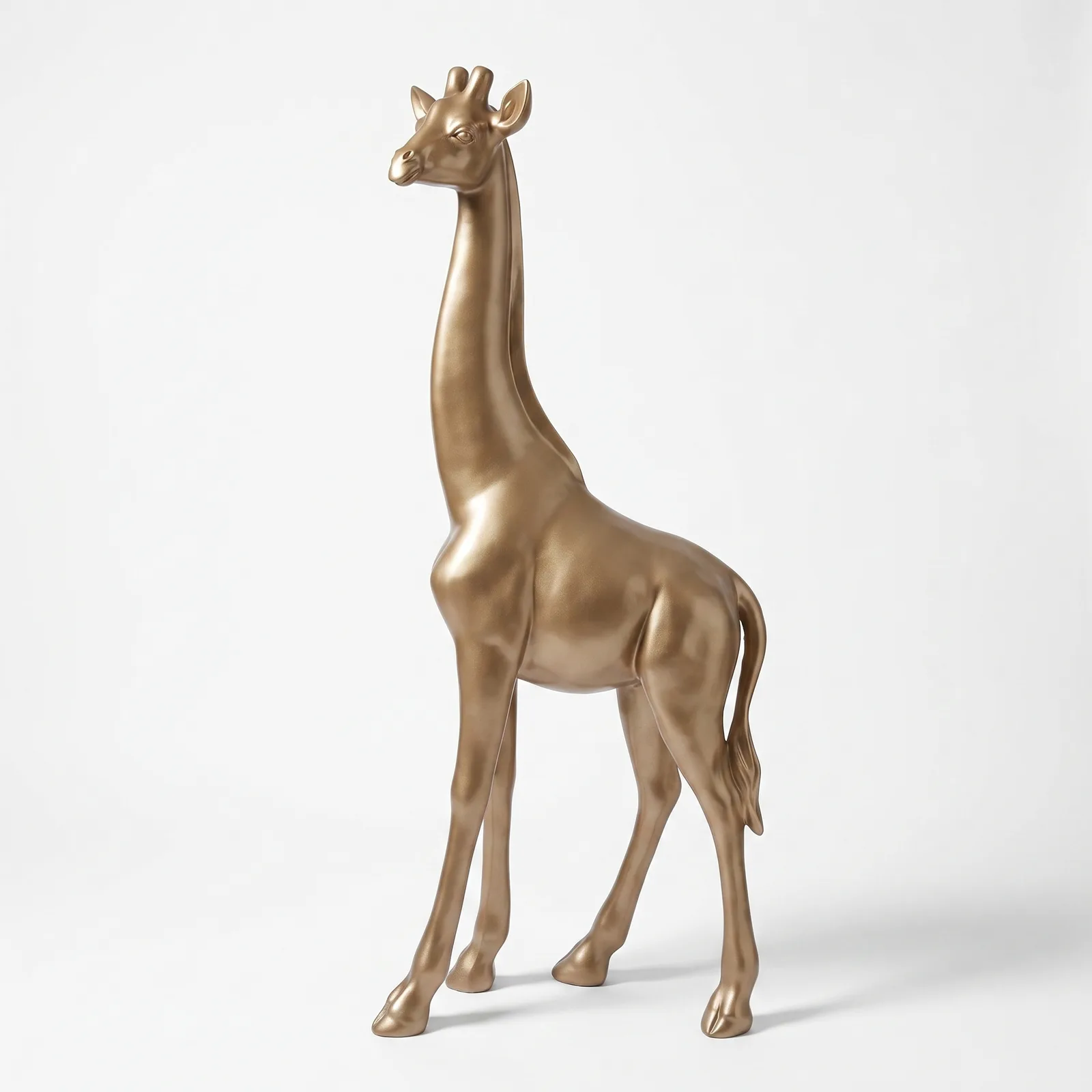 Giraf Beeld Groot Staand 180cm Goud - Decoratie