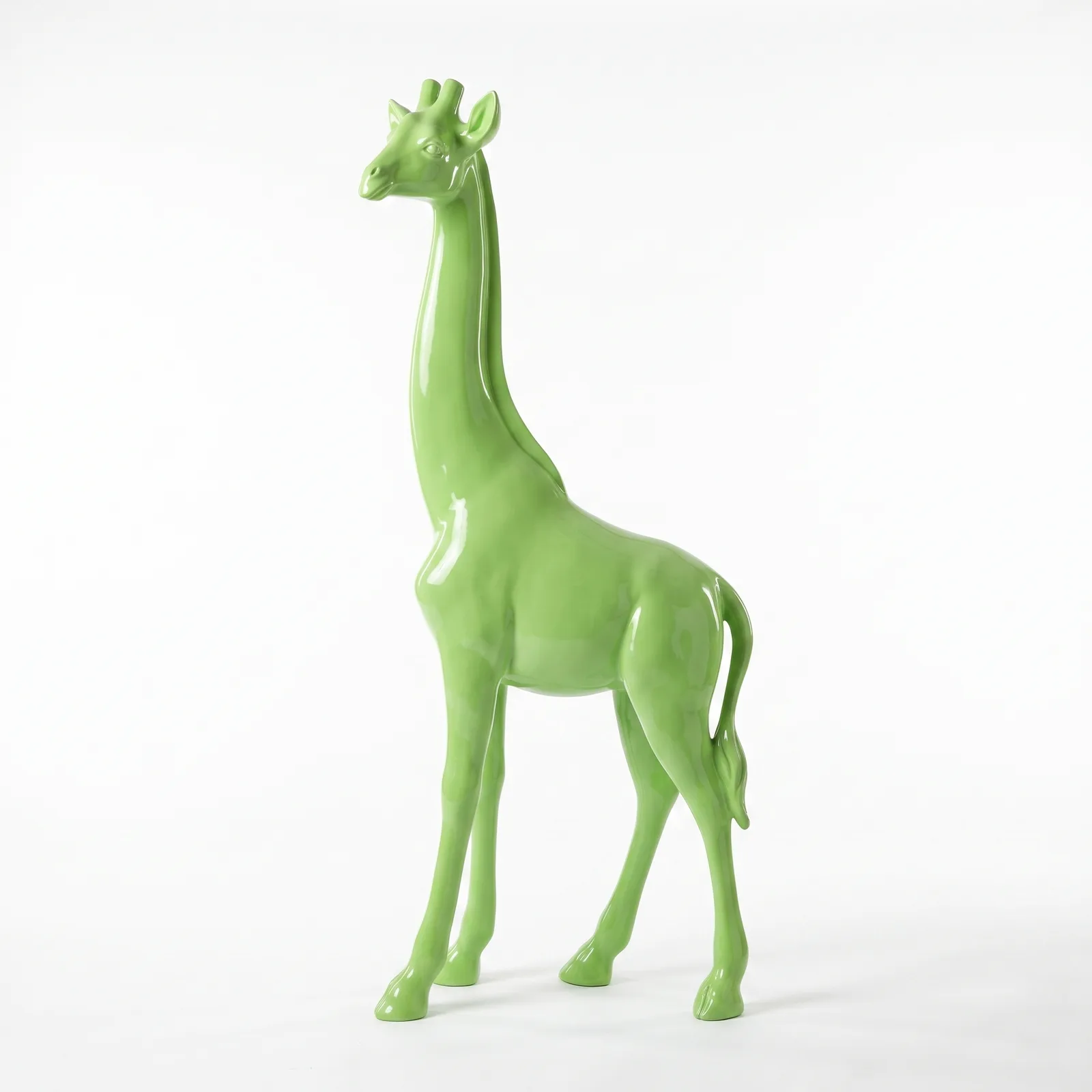 Giraf Beeld Groot Staand 180cm Groen - Decoratie