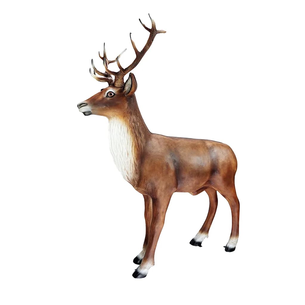 Hert Beeld Groot Staand 220cm Natuurlijke Kleuren Ook Te Personaliseren