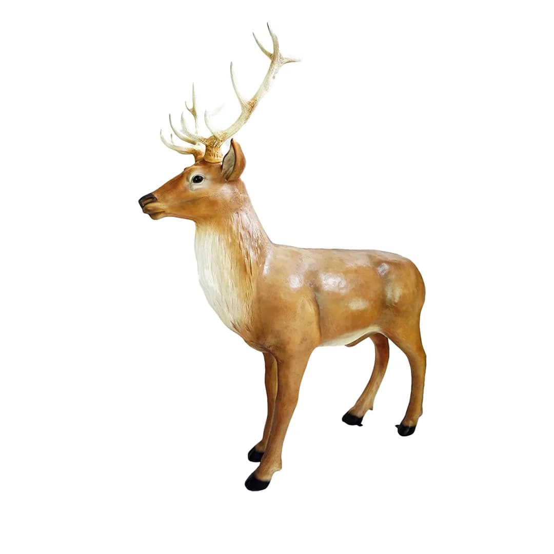Hert Beeld Groot Staand 220cm Natuurlijke Kleuren Ook Te Personaliseren