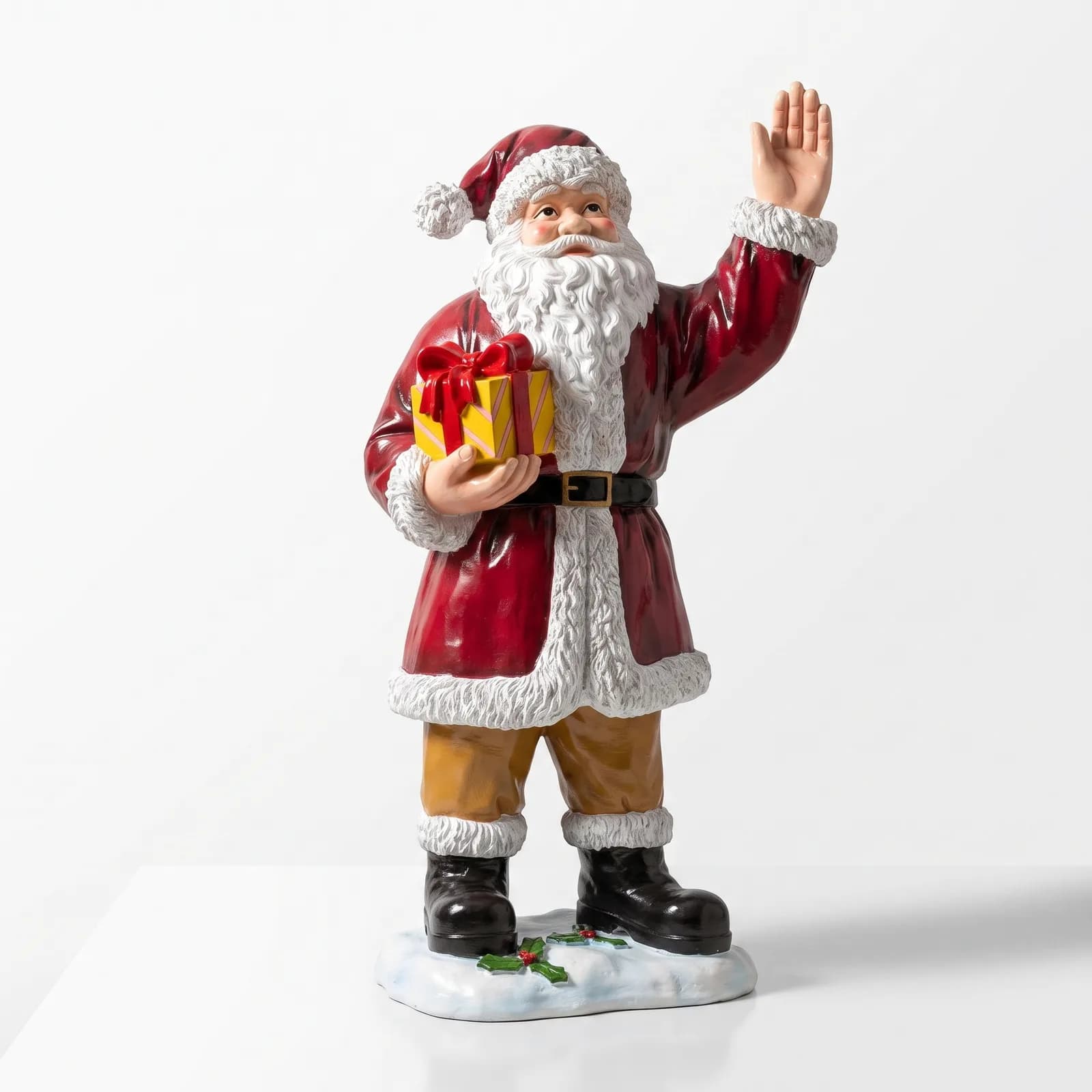 Kerstman 158cm – Zwaaiend Met Cadeau Kerstdecoratie