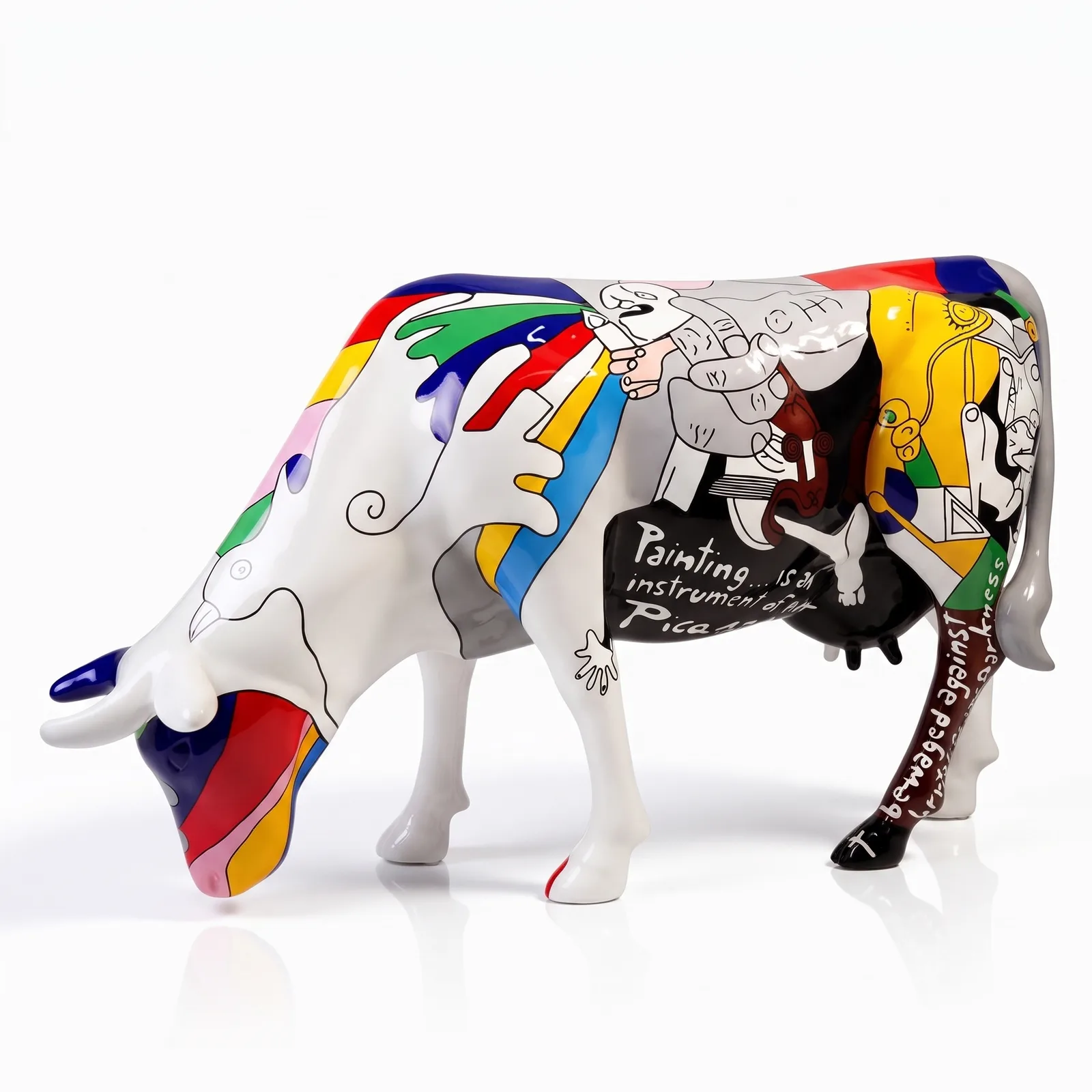 Koe Beeld Groot Picasso Citaat – Staand 140cm
