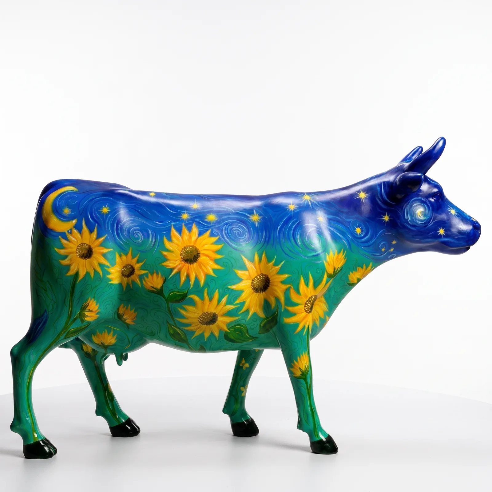 Koe Beeld Groot Zonnebloemen – Staand 153cm