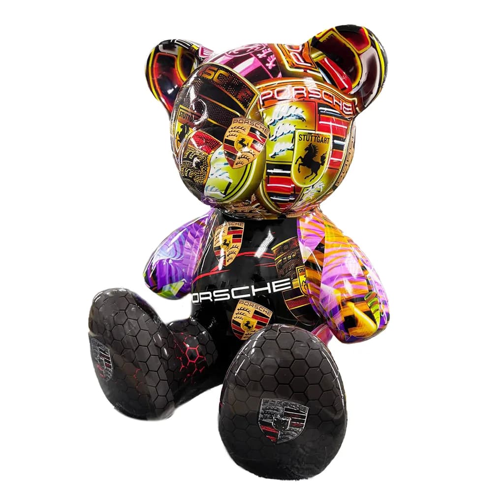 Luxe Design Teddybeer 34cm - Homage to Porsche | Pop Art Kunstdecoratie