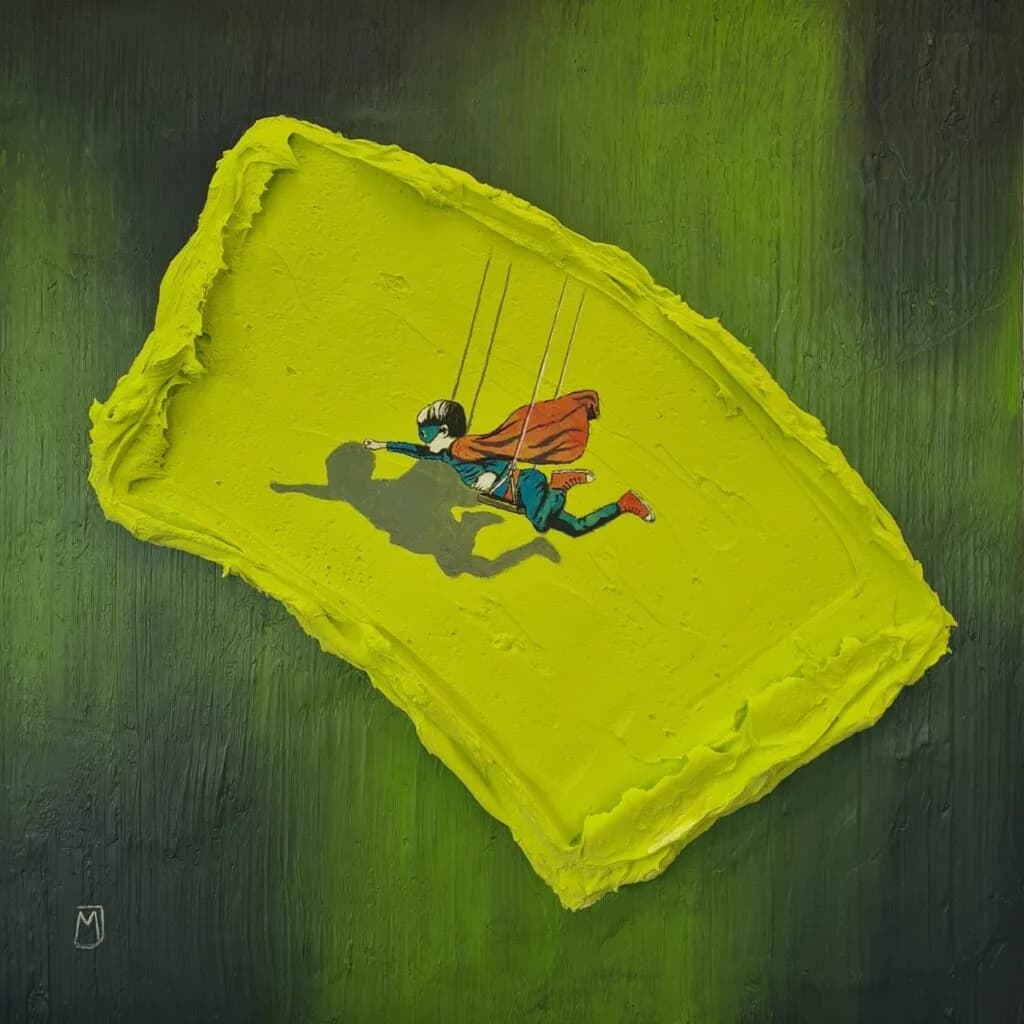 MXJ - Every Hero Starts Small - Schilderij 60x60cm Origineel Werk