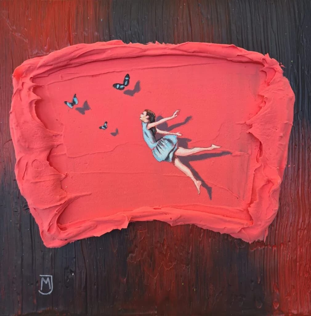 MXJ - Love Takes You Higher - Schilderij 25x25cm Origineel Werk