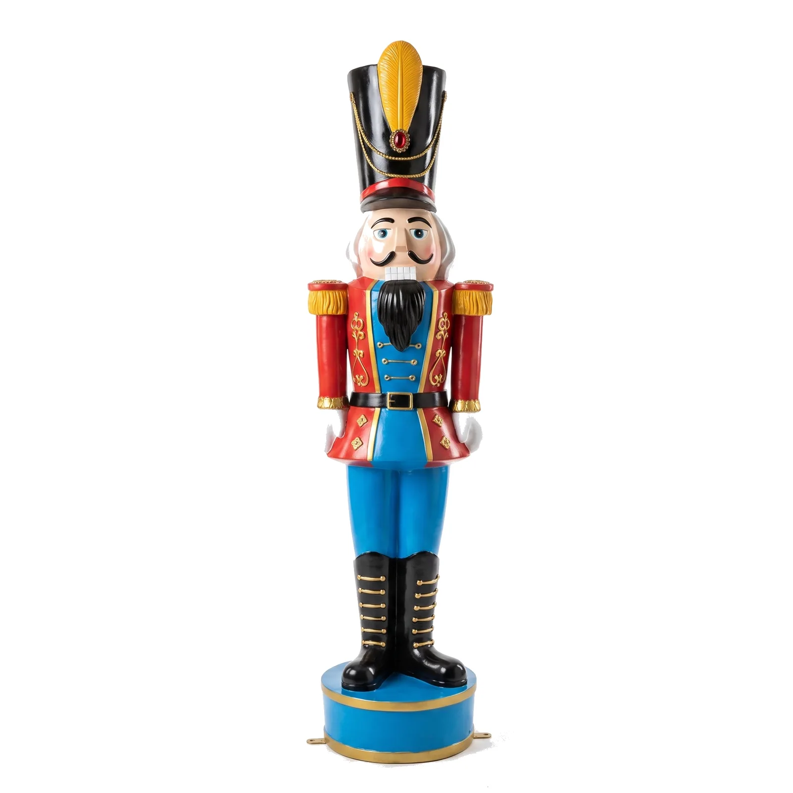 Notenkraker Beeld 160cm – Rood Blauw Goud Staand Kerstdecoratie