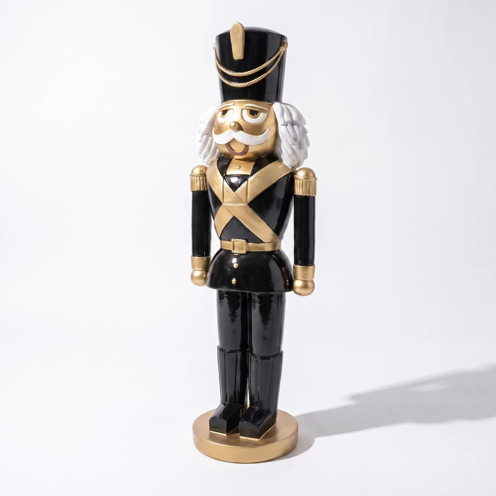 Notenkraker Beeld 180cm – Zwart Goud Staand Kerstdecoratie