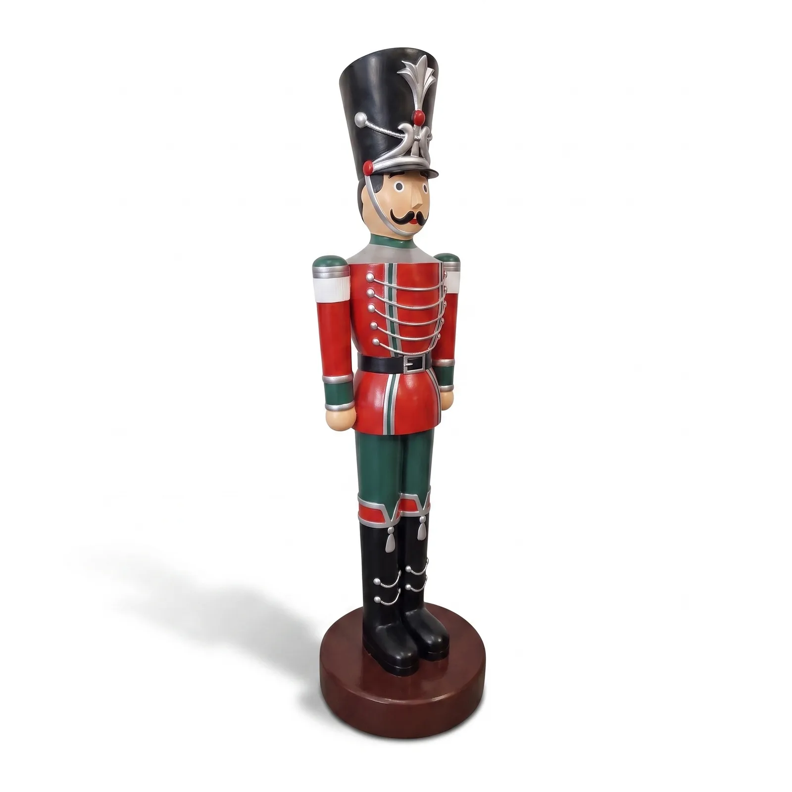 Notenkraker Beeld 200cm – Rood Groen Soldaat Staand Kerstdecoratie