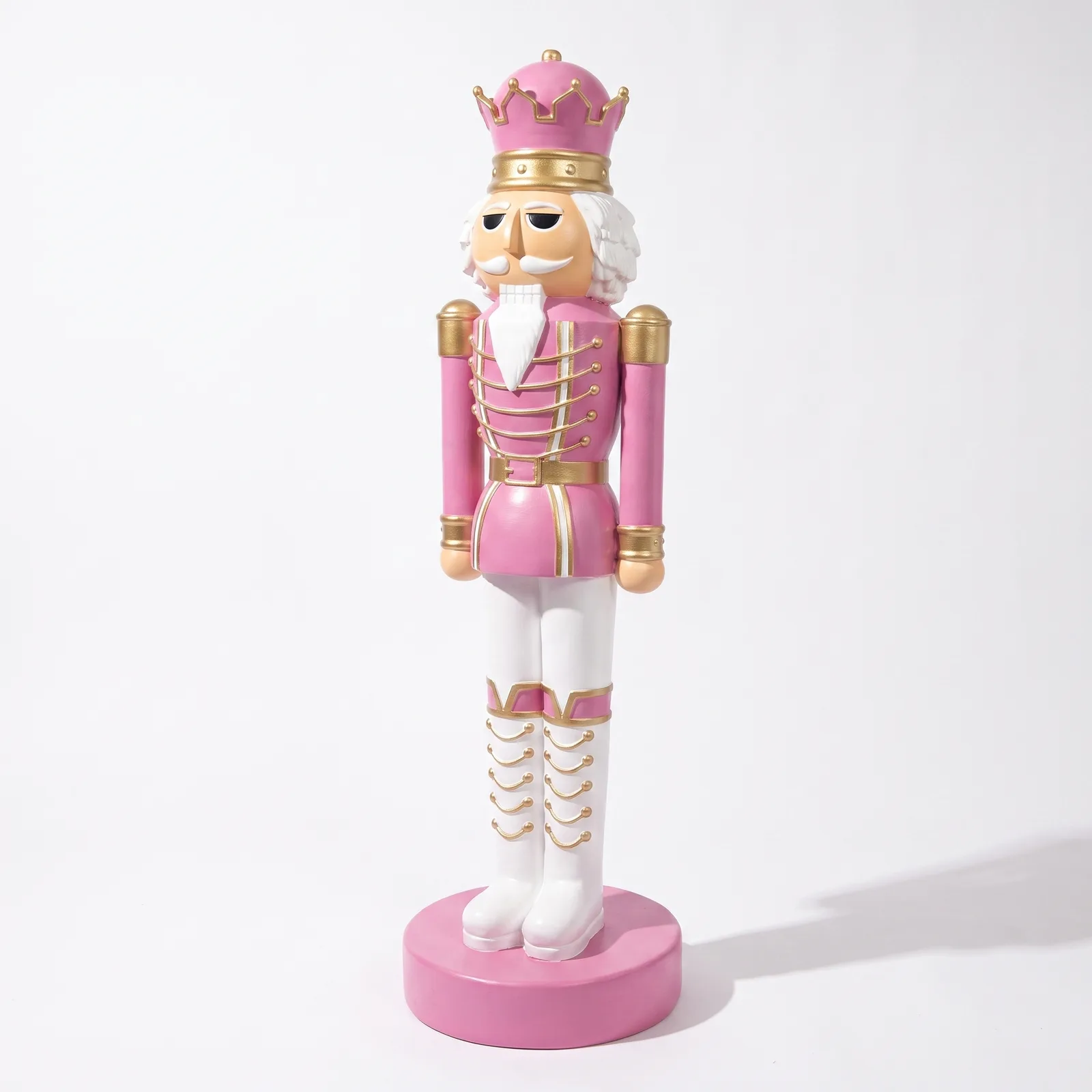 Notenkraker Beeld 200cm – Roze Goud Staand Kerstdecoratie