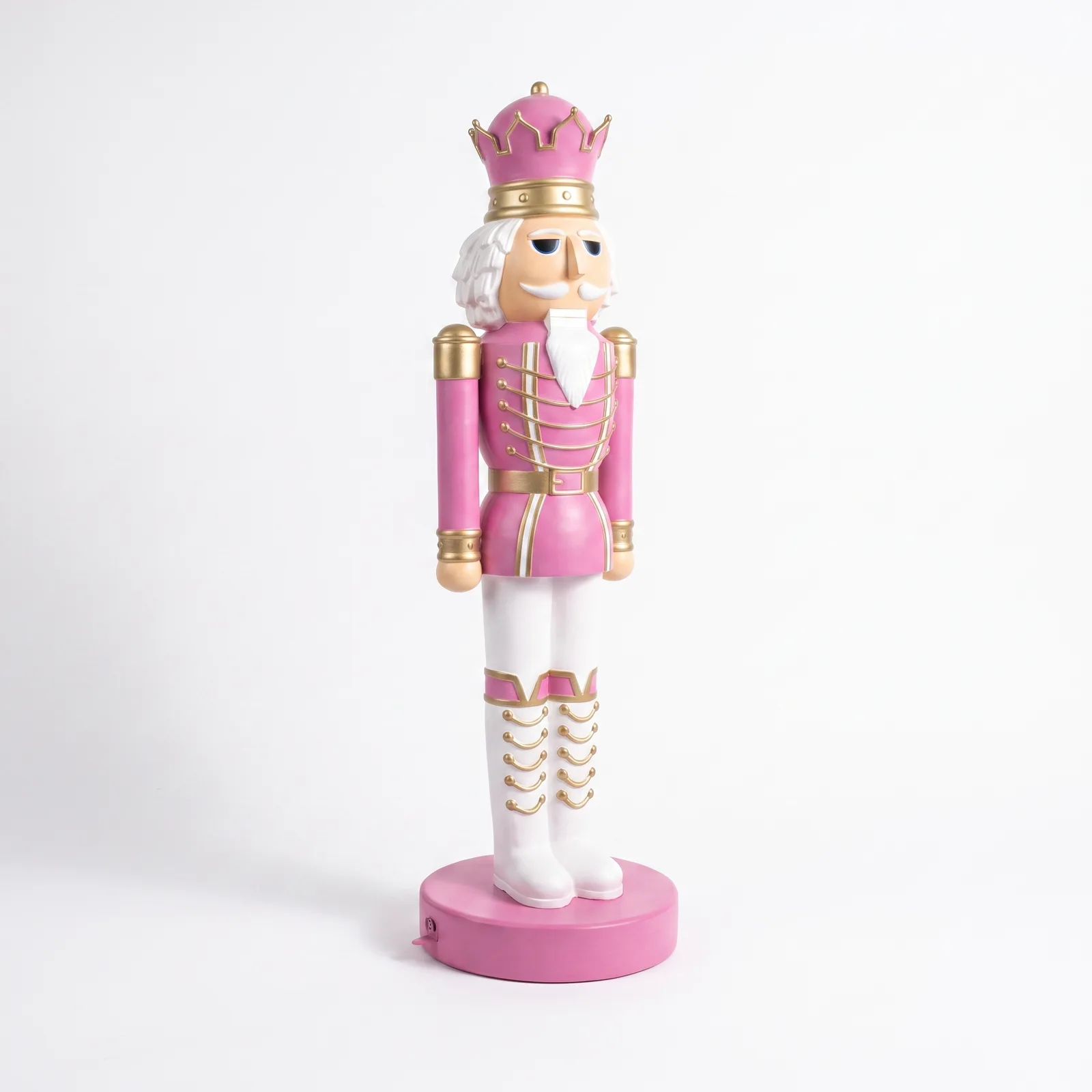 Notenkraker Beeld 200cm – Roze Soldaat Staand Kerstdecoratie