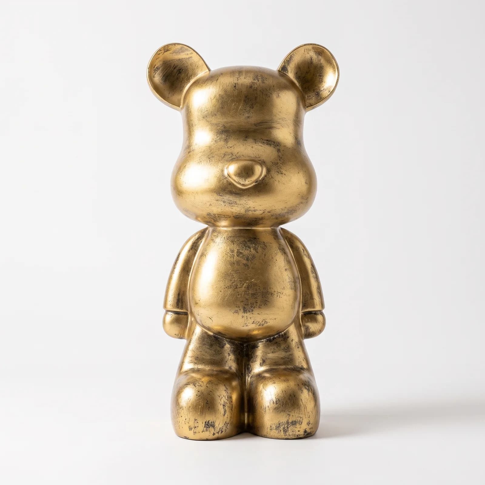 Teddybeer Beeld 48cm Staand Brons – Luxe Decoratie