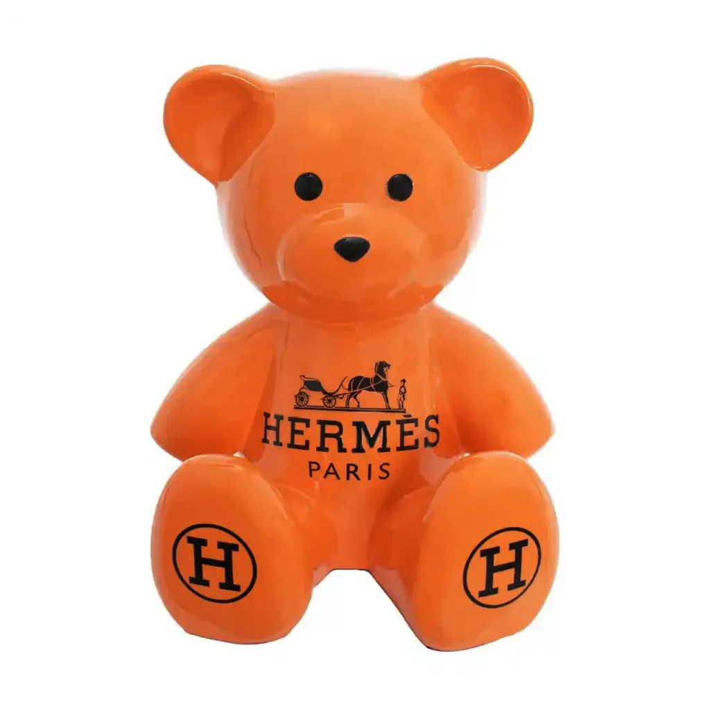 Teddybeer Beeld Homage to hermès 34cm Pop Art Decoratie