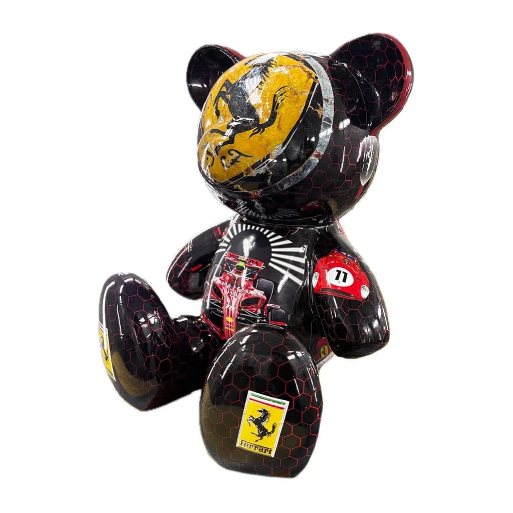 Teddybeer Beeld Hommage to Ferrari 34cm Pop Art Decoratie