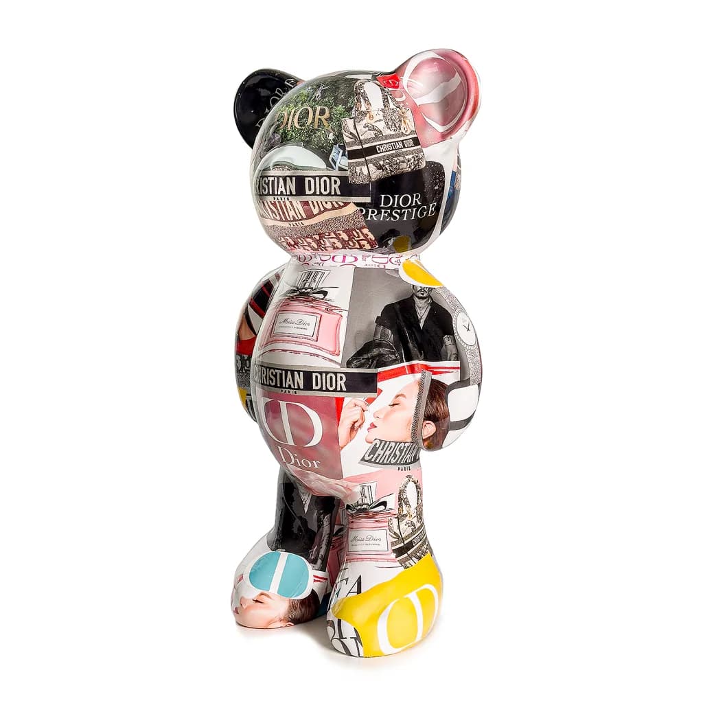 Teddybeer Staand Luxe Beeld 48cm Hommage to Dior Popart