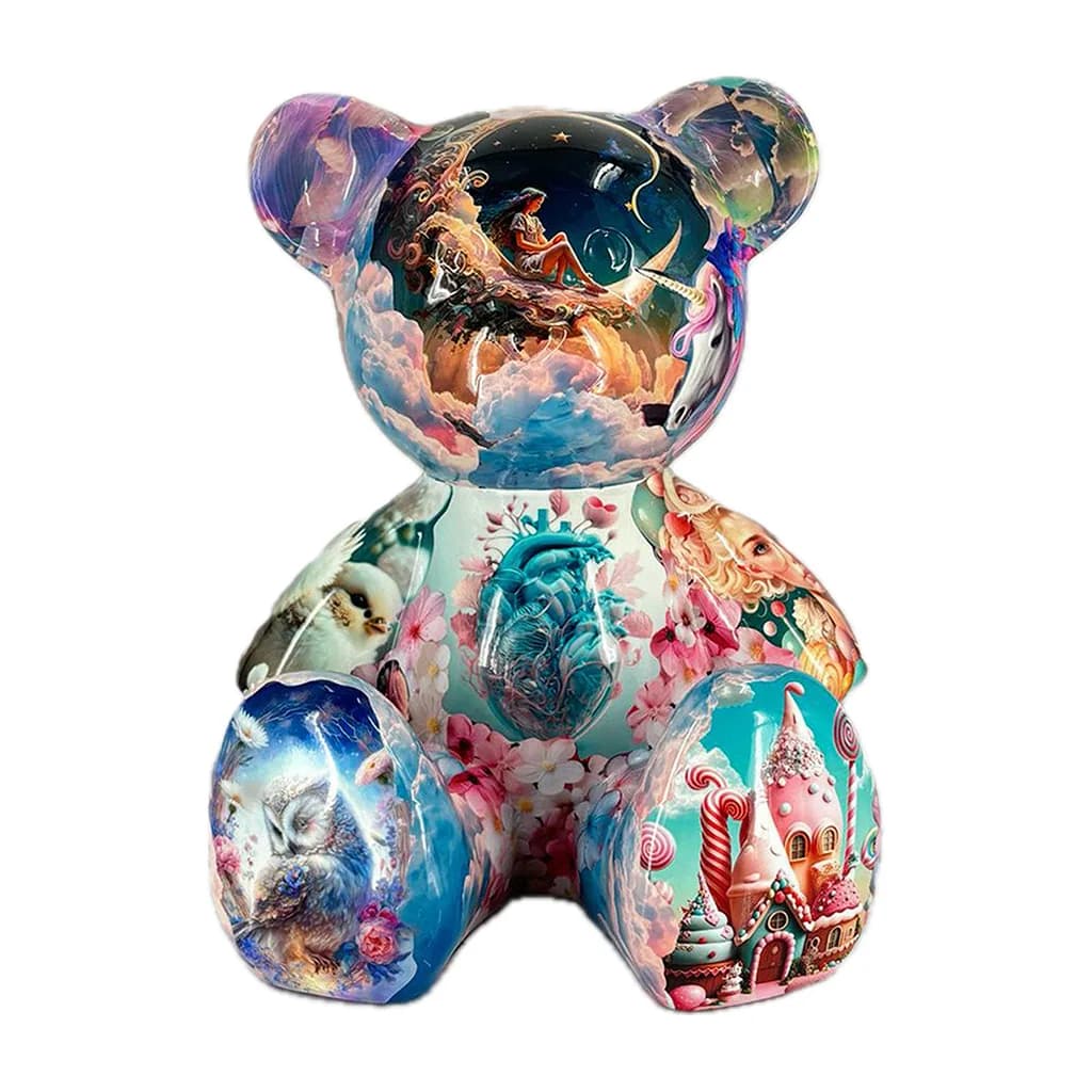 Teddybeer Zittend Luxe Beeld 34cm Dream Theme Gucci Popart