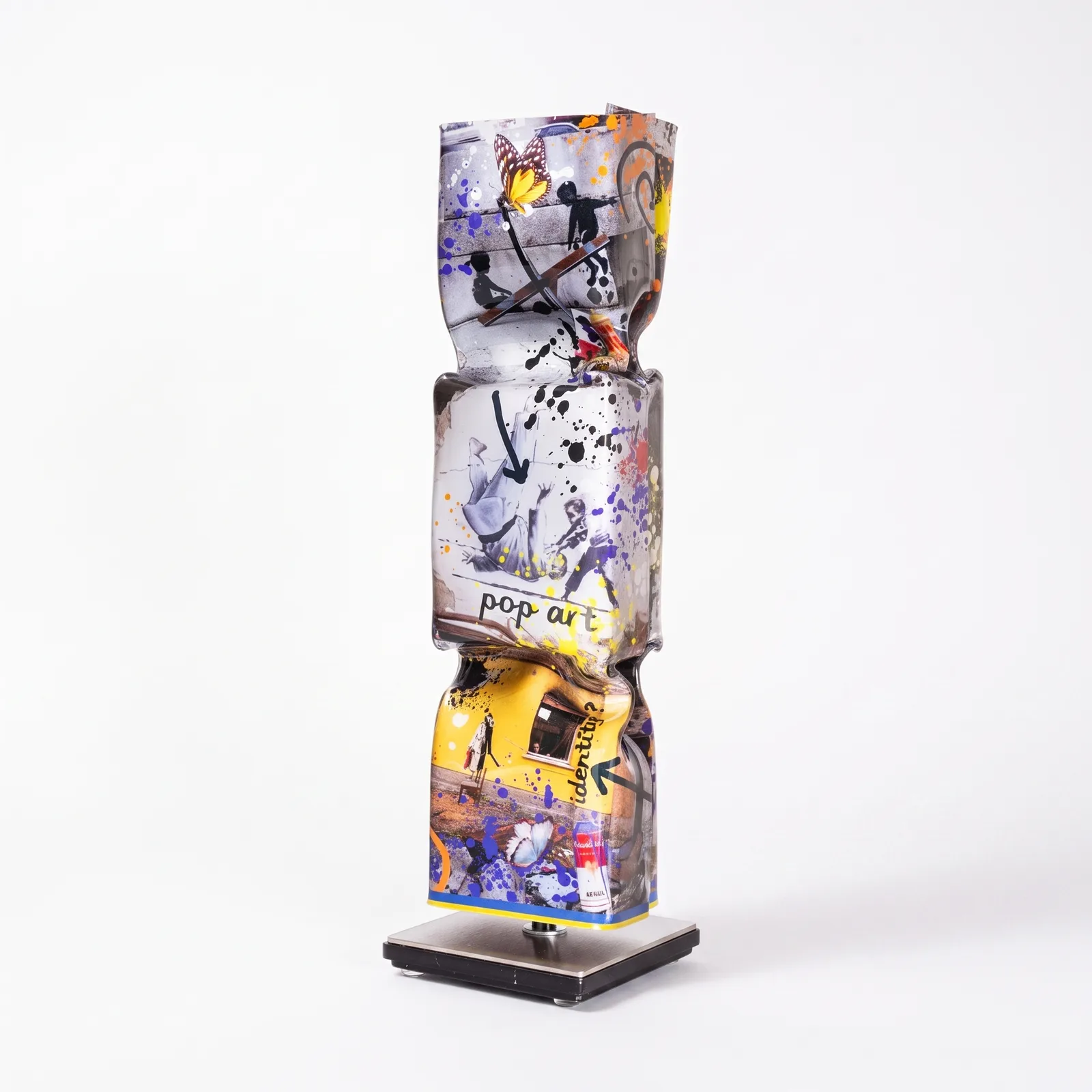 Art Candy Toffee Banksy II Zwart Geel Paars – Ad van Hassel