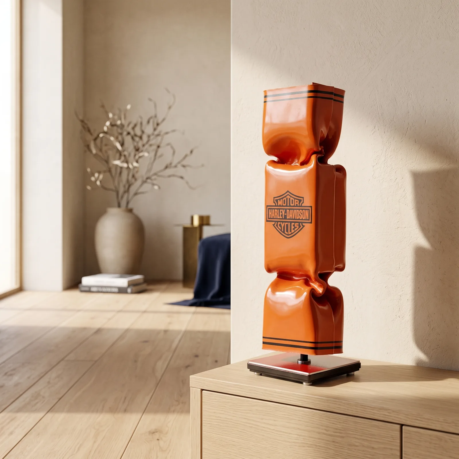 Art Candy Toffee Harley Davidson Iron Horse – Ad van Hassel — sfeerbeeld in interieur