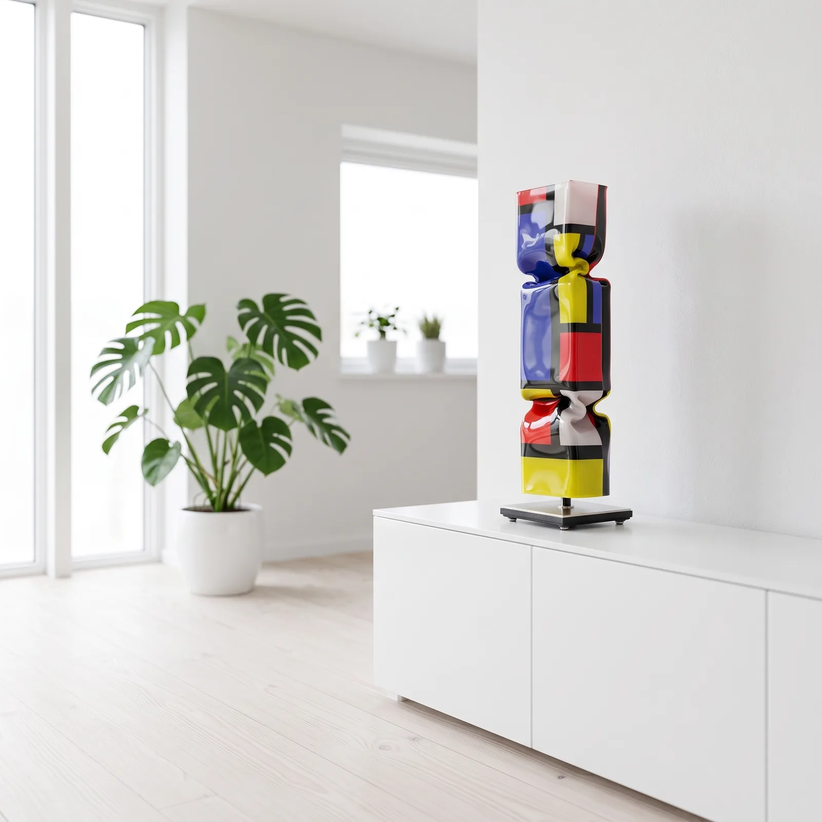 Art Candy Toffee Hommage to Piet Mondriaan – Ad van Hassel — sfeerbeeld in interieur