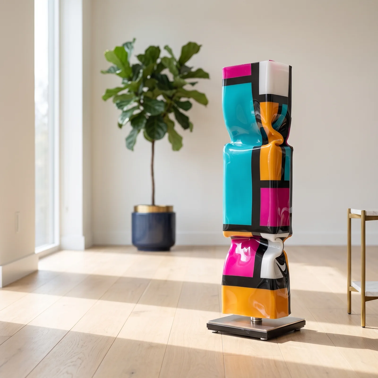 Art Candy Toffee Hommage to Piet Mondriaan II – Ad van Hassel — sfeerbeeld in interieur