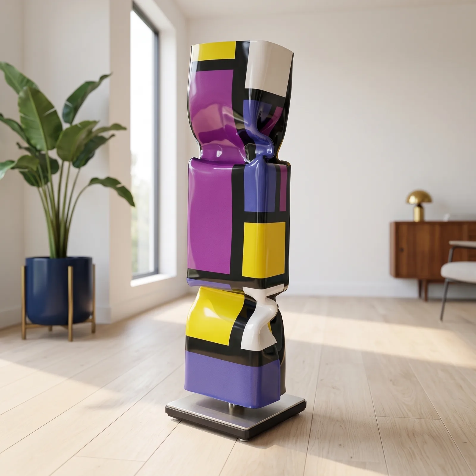 Art Candy Toffee Hommage to Piet Mondriaan III – Ad van Hassel — sfeerbeeld in interieur