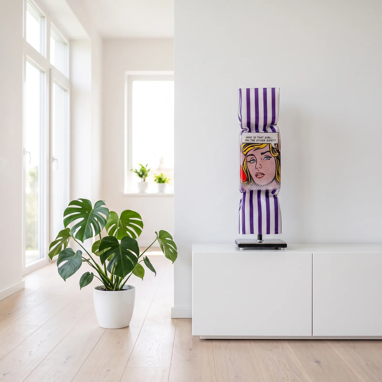 Art Candy Toffee Hommage to Roy Lichtenstein – Ad van Hassel — sfeerbeeld in interieur