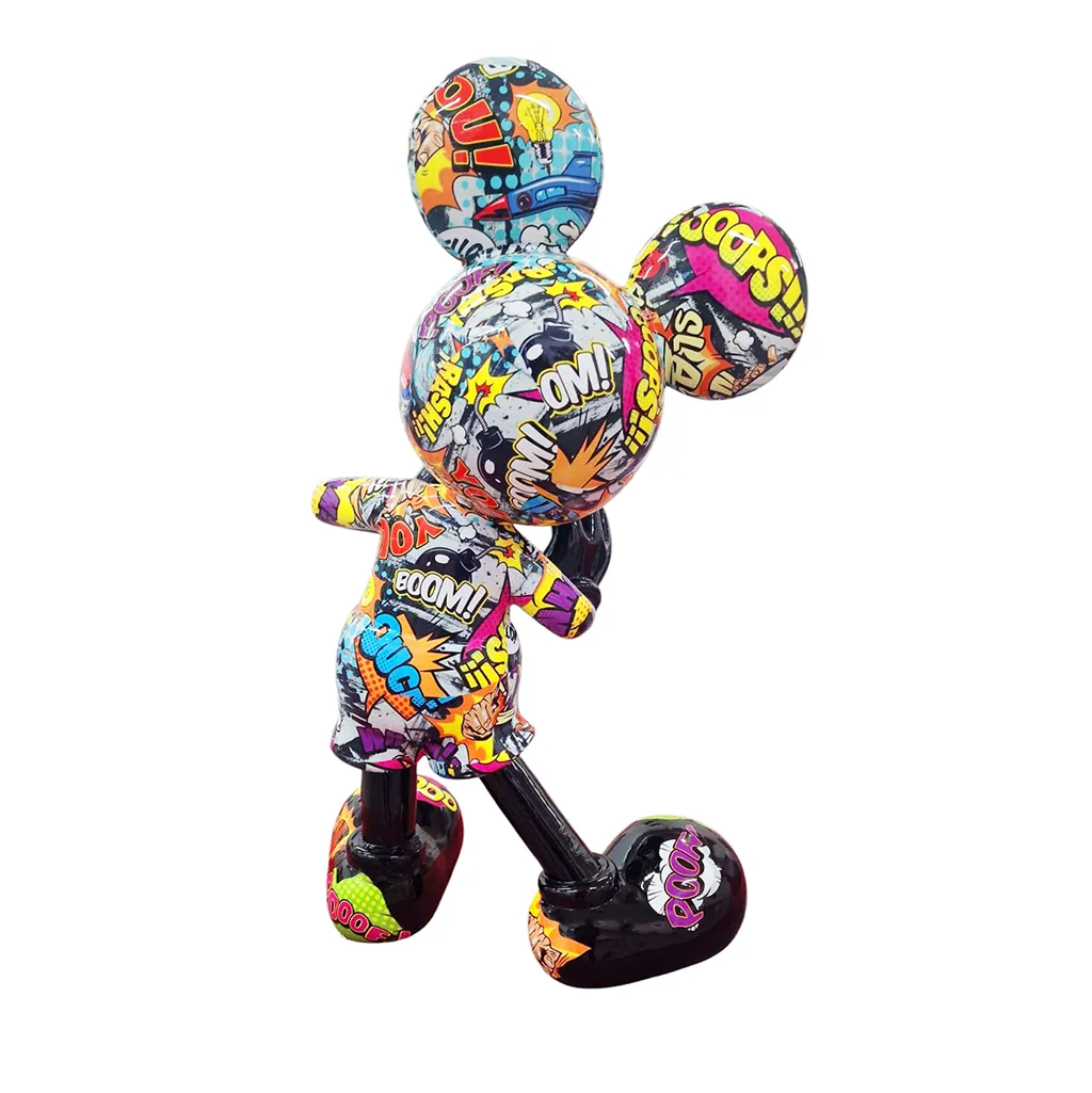 Beeld Homage to Mickey Mouse 60cm Cartoon Pop Art Decoratie — detailfoto 3