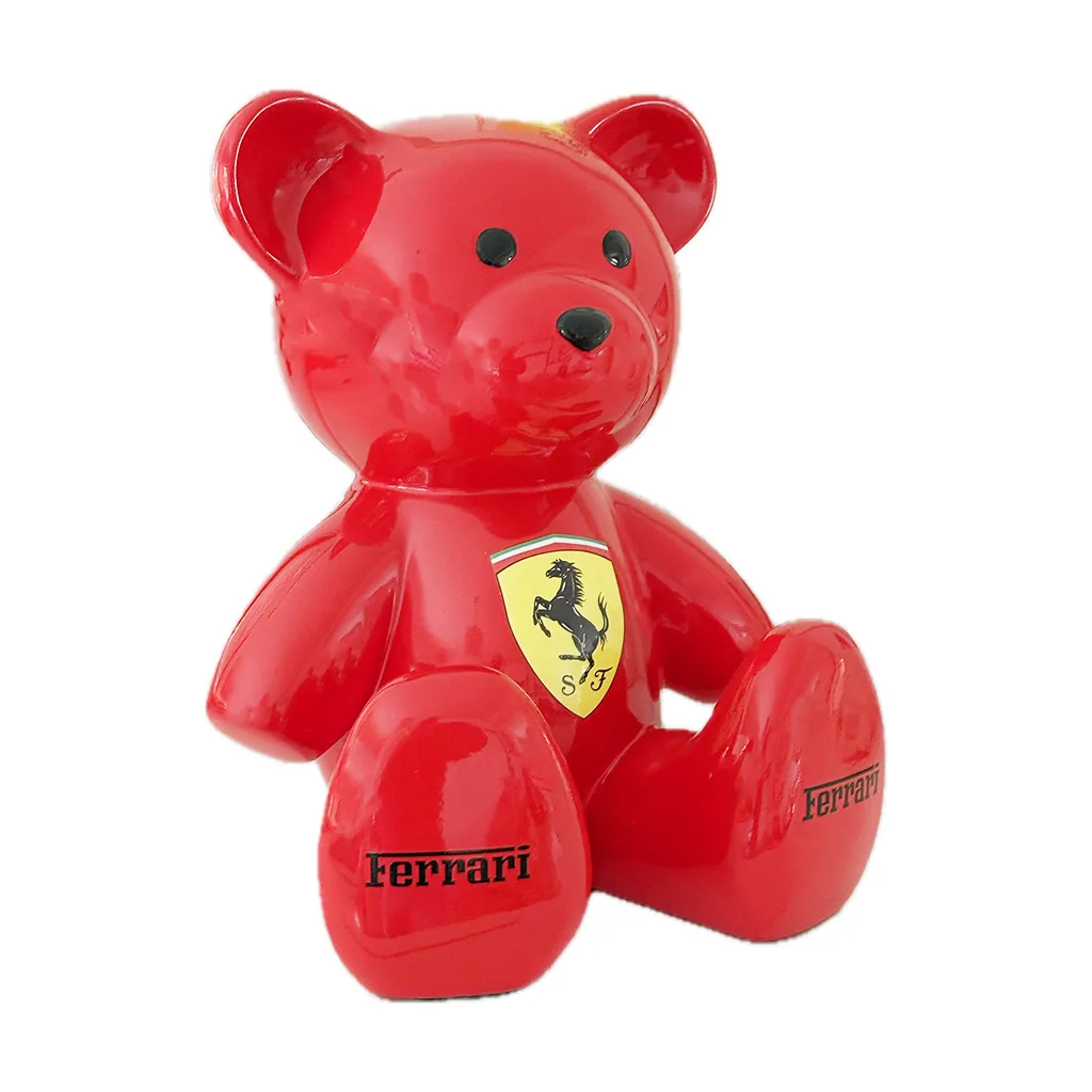Luxe Design Teddybeer 34cm - Homage to Ferrari | Pop Art Kunstdecoratie — detailfoto 2