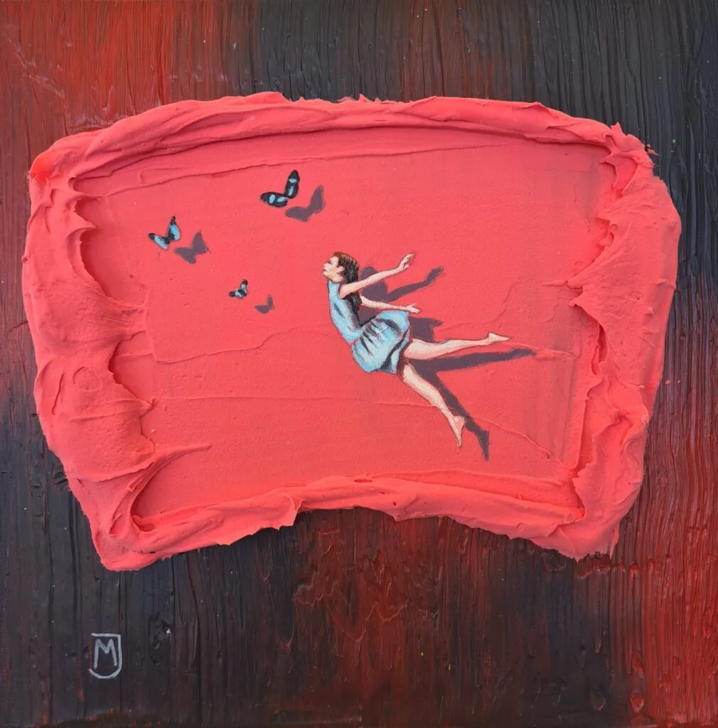 MXJ - Love Takes You Higher - Schilderij 25x25cm Origineel Werk