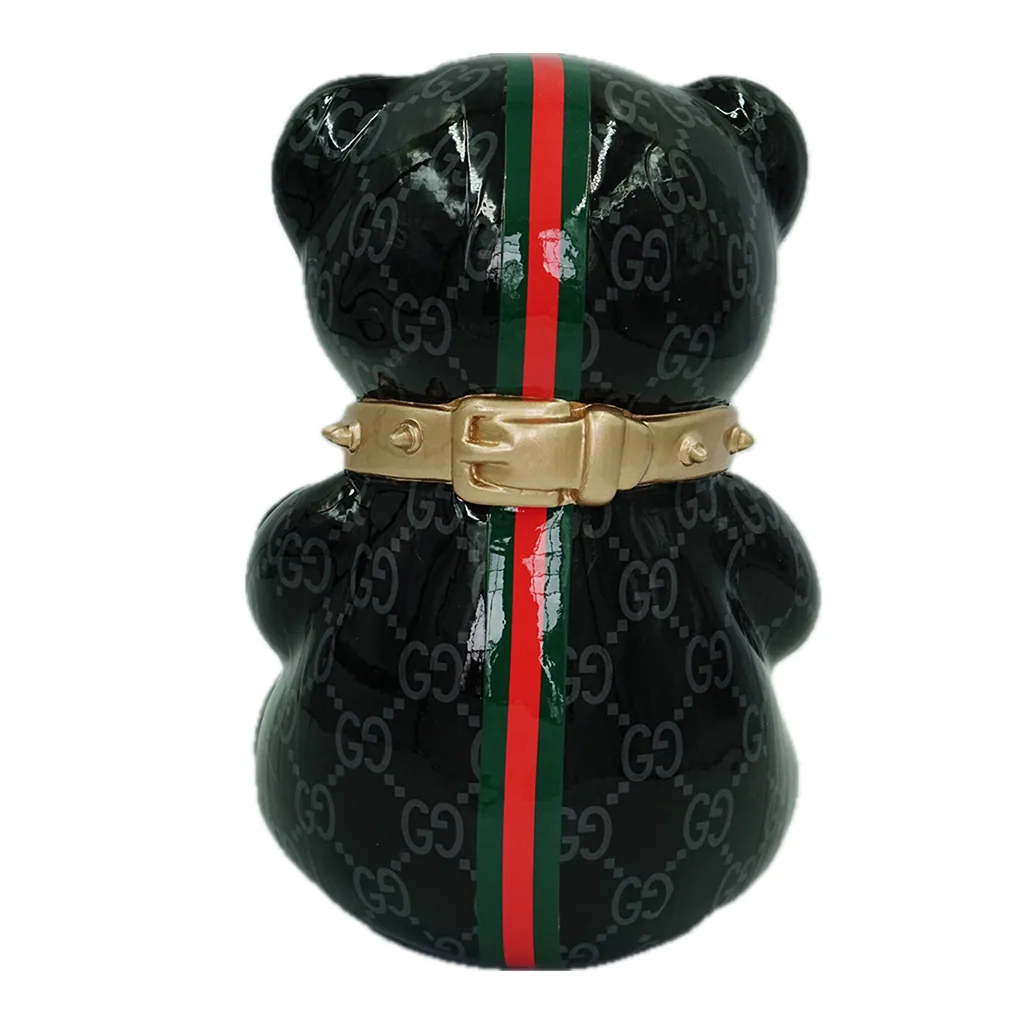 Teddybeer 45cm Zittend Hommage to Gucci Luxe Beeld — detailfoto 2
