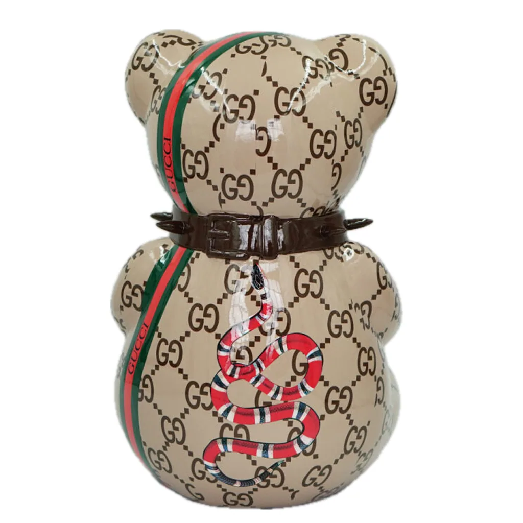 Teddybeer 45cm Zittend Hommage to Gucci Luxe Beeld — detailfoto 2
